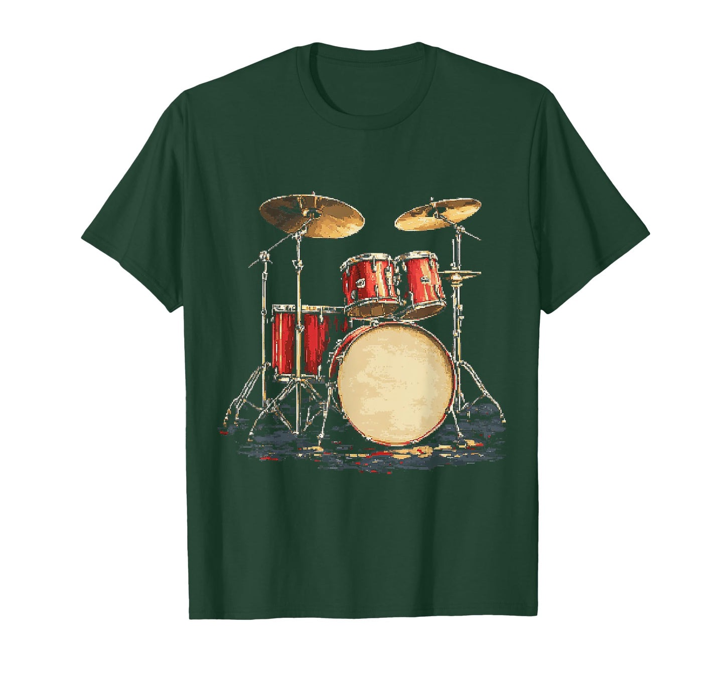 Drumset Music Instrument Motif Artwork Drumset T-Shirt