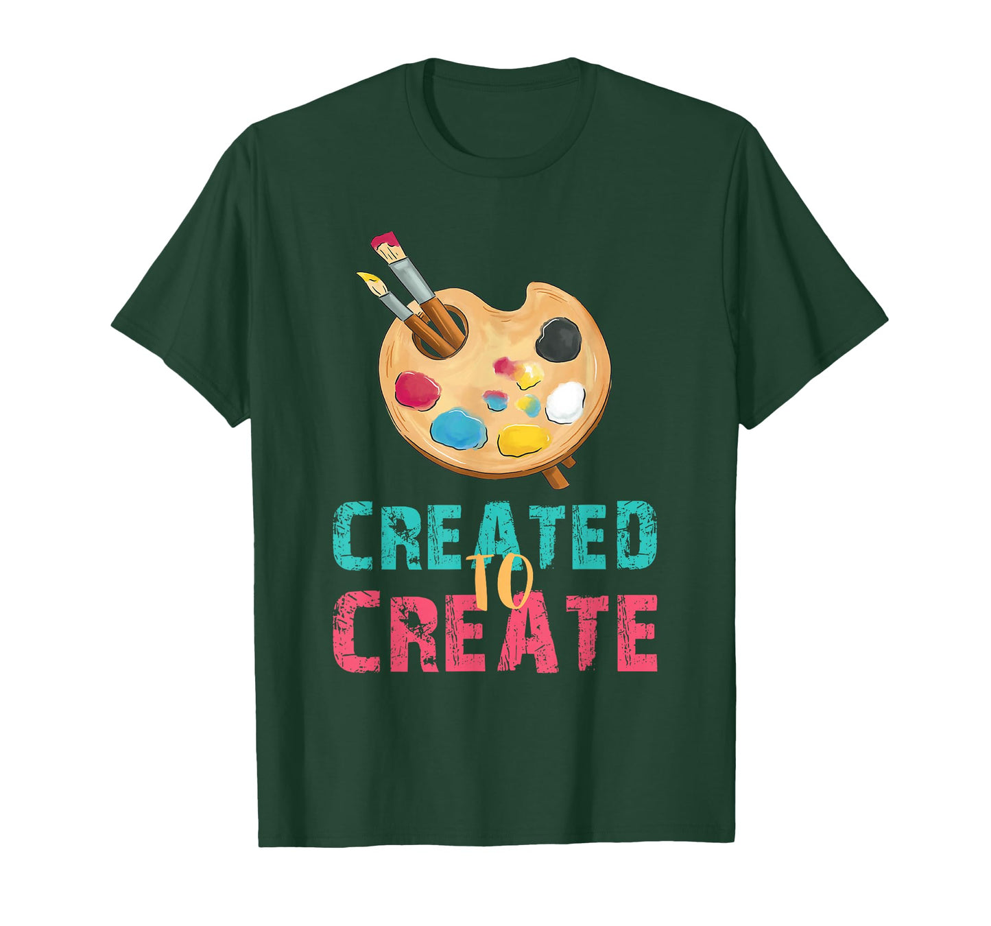 Art Teacher Created Art Palette Brush Artist Art Student T-Shirt