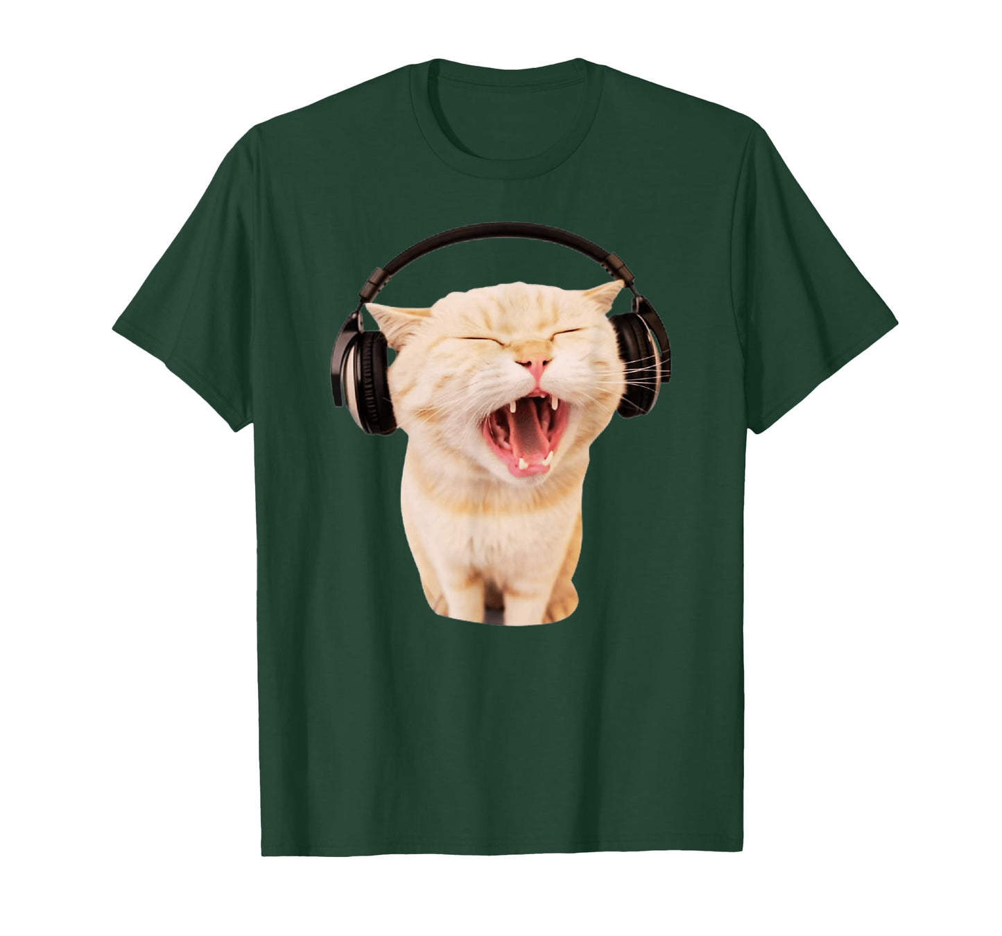 Cat With Headphones Meme Cat Meme Funny Memes Gen-Z Memes T-Shirt