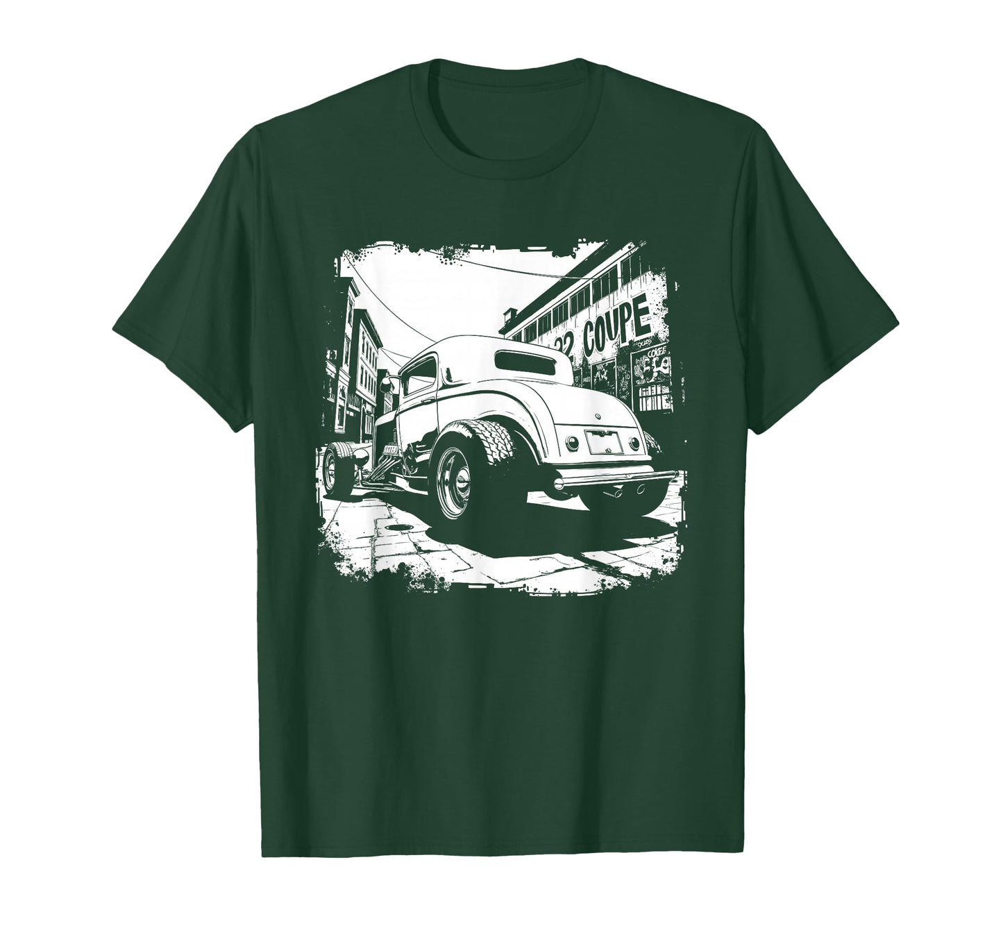 32 Deuce Coupe Silhouette 3 Window Deuce Coupe Hot Rod T-Shirt