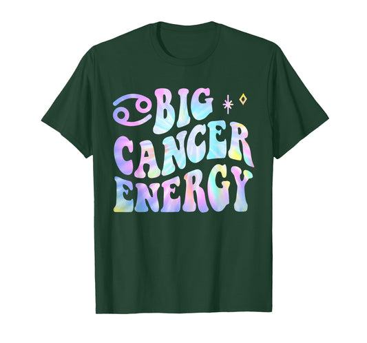 Cancer Big Energy Retro Smile Flower Zodiac Birthday T-Shirt