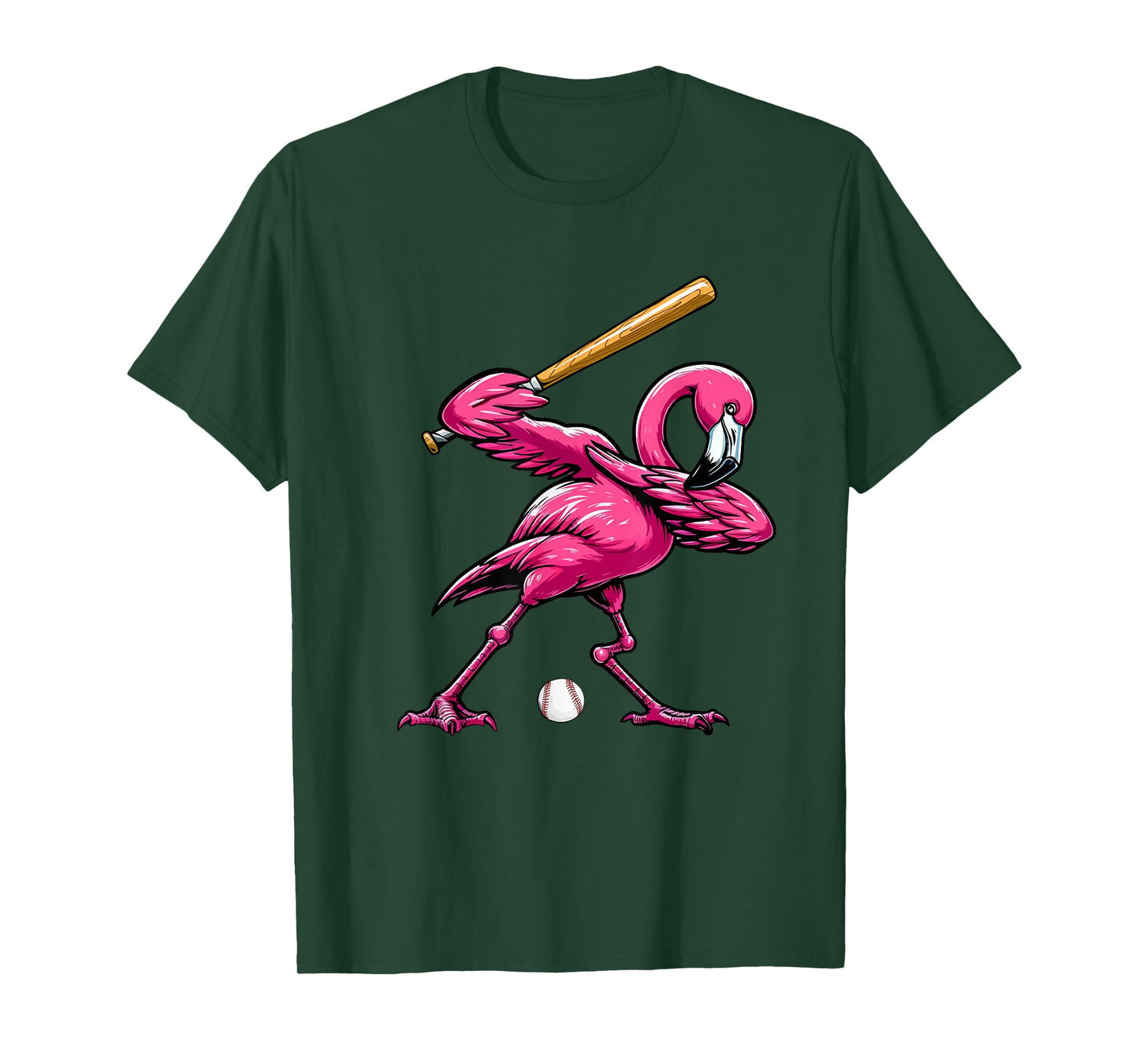 Dabbing Flamingo Costume Baseball Player Fan Lover Team T-Shirt