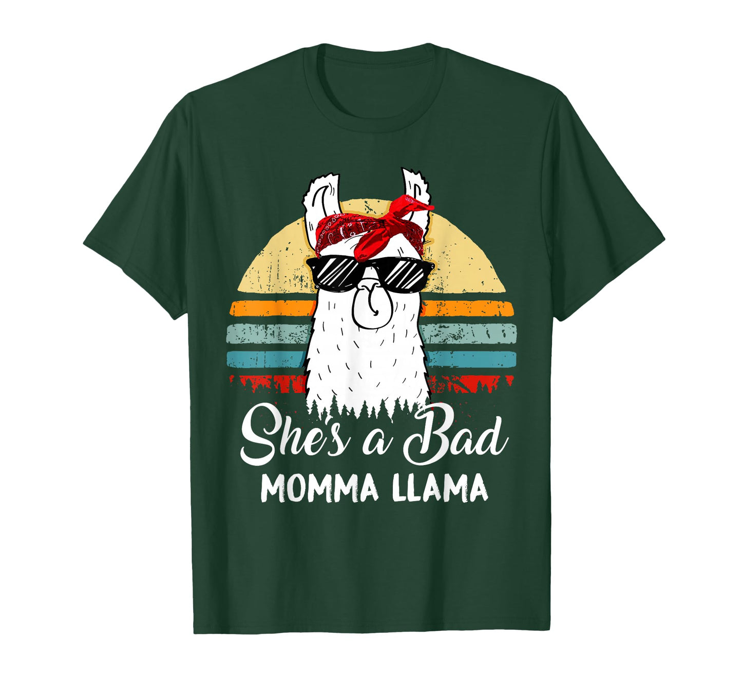 She's a Bad Momma Llama Tshirt Funny Retro Vintage Mama T-Shirt