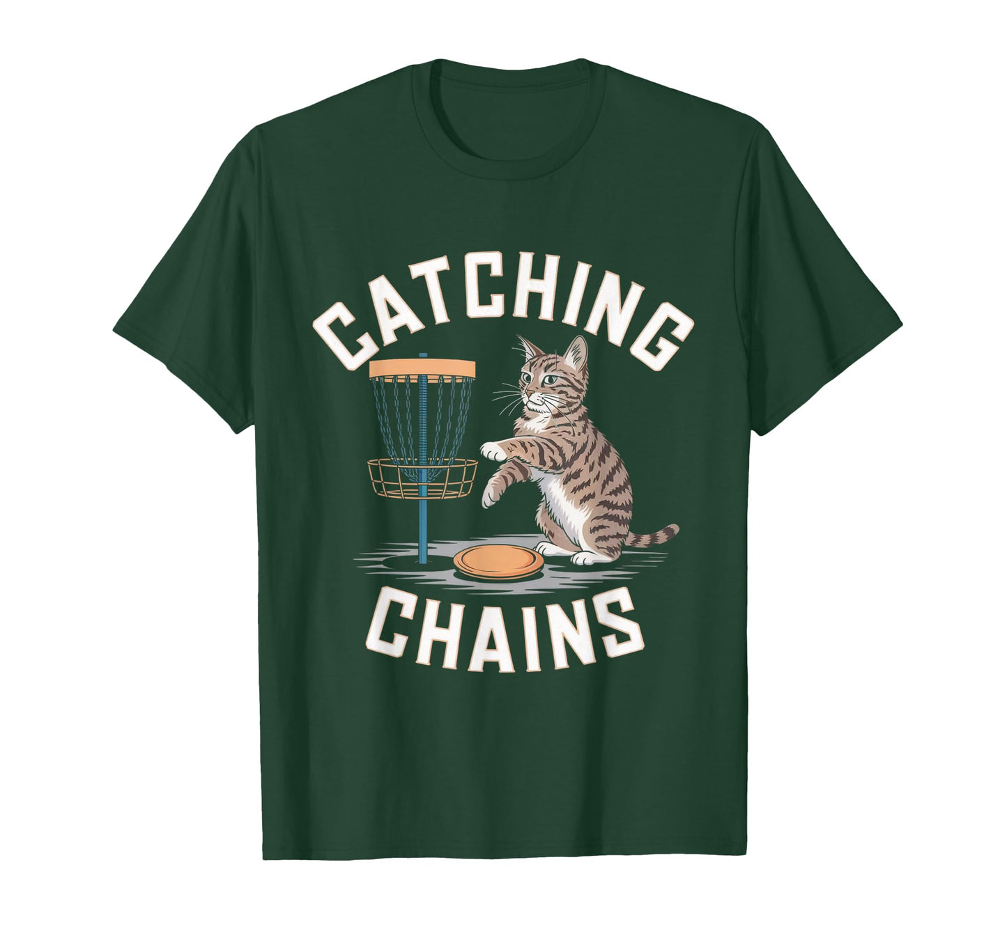 Funny Disc Golf Cat Lover Men Women Disc Golf Player Golfer T-Shirt