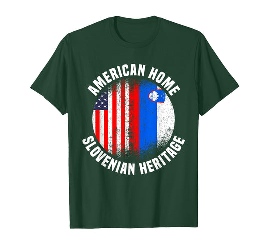 Slovenia Outfit for Men & Women US American Slovenian Flag T-Shirt