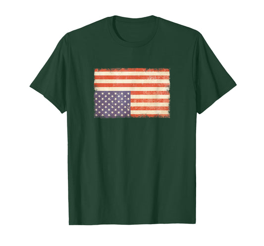 Resist Distressed Upside Down American Flag USA T-Shirt