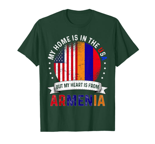 Armenian American Patriot Heart is from Armenia Flag T-Shirt