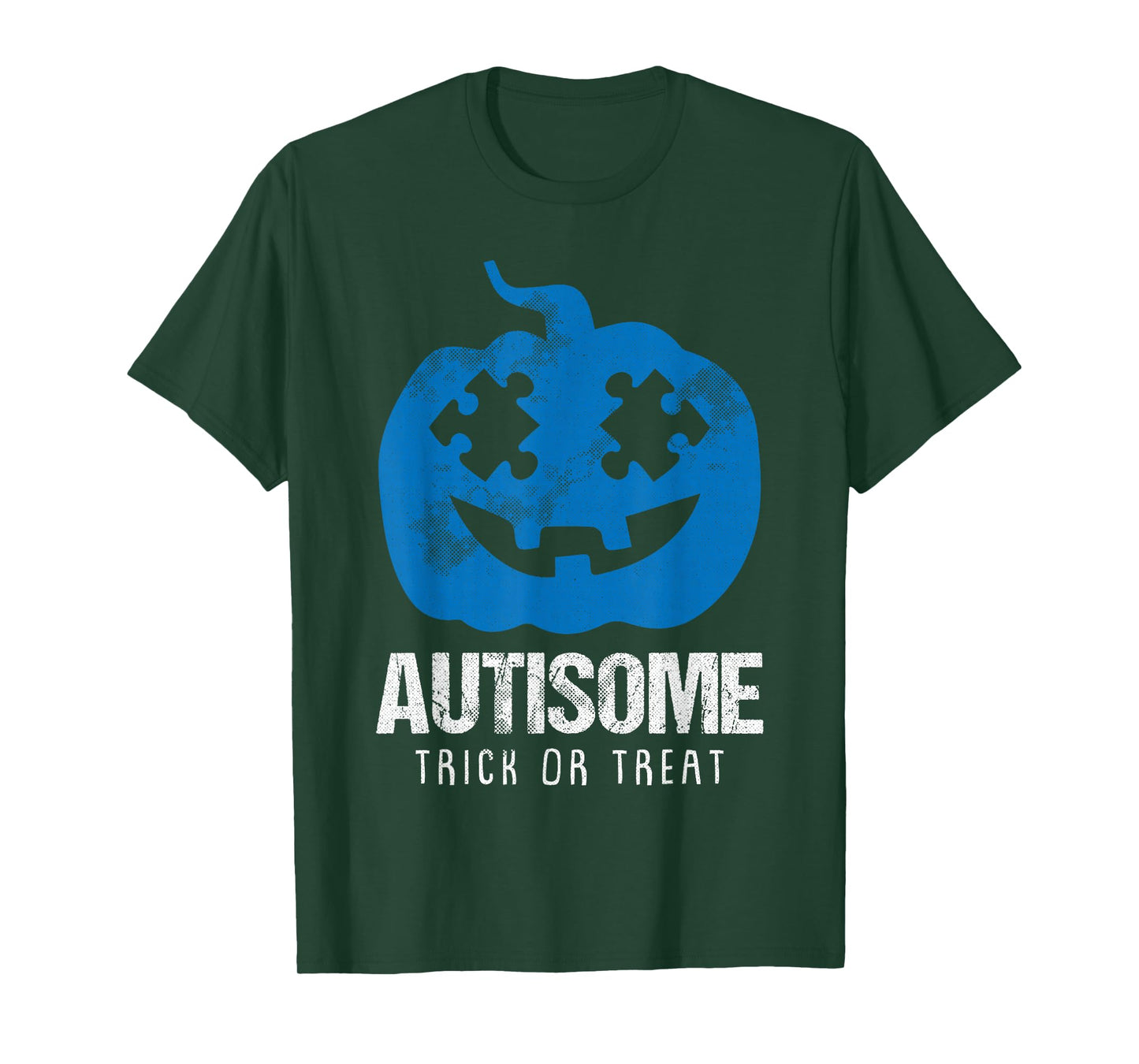 Autisome Lazy DIY Halloween Costume Autism Trick Or Treat T-Shirt