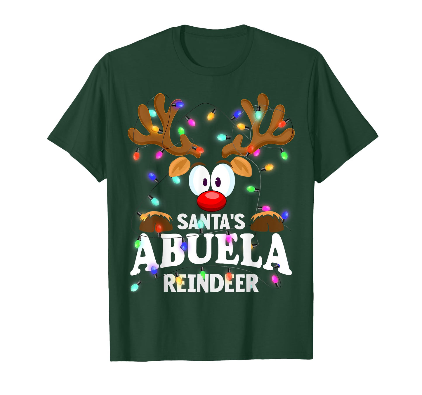 Christmas Men Women Santa's Abuela Reindeer T-Shirt