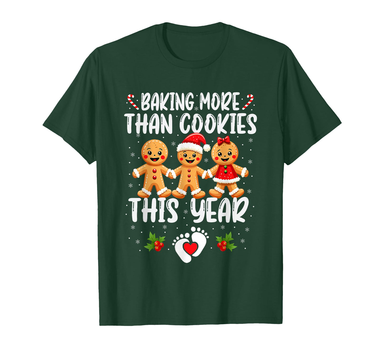 Baking More Than Cookies This Year Christmas Pregnancy T-Shirt