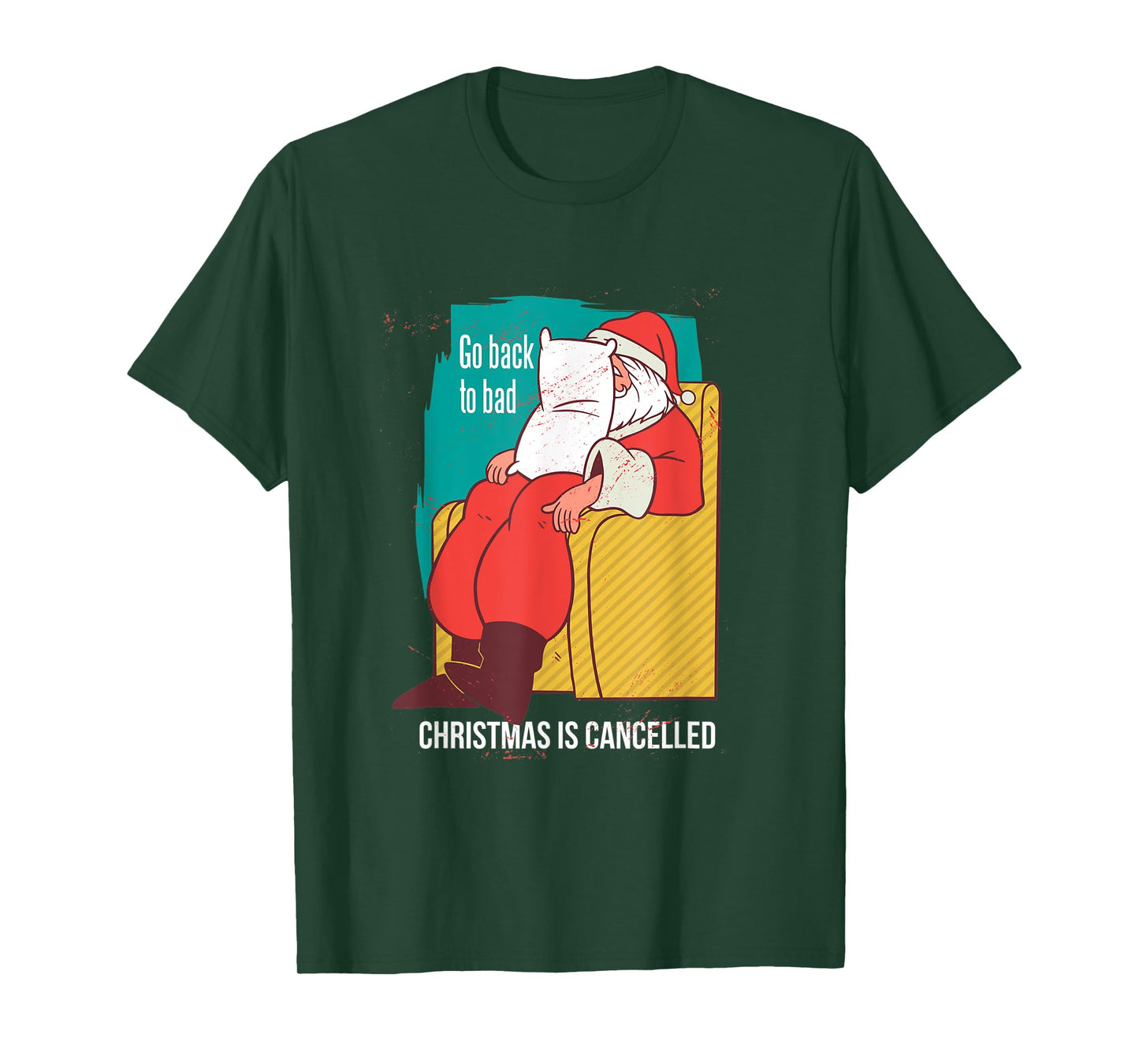 Fun Angry Santa Shirt For Men Christmas Is Cancelled Design T-Shirt
