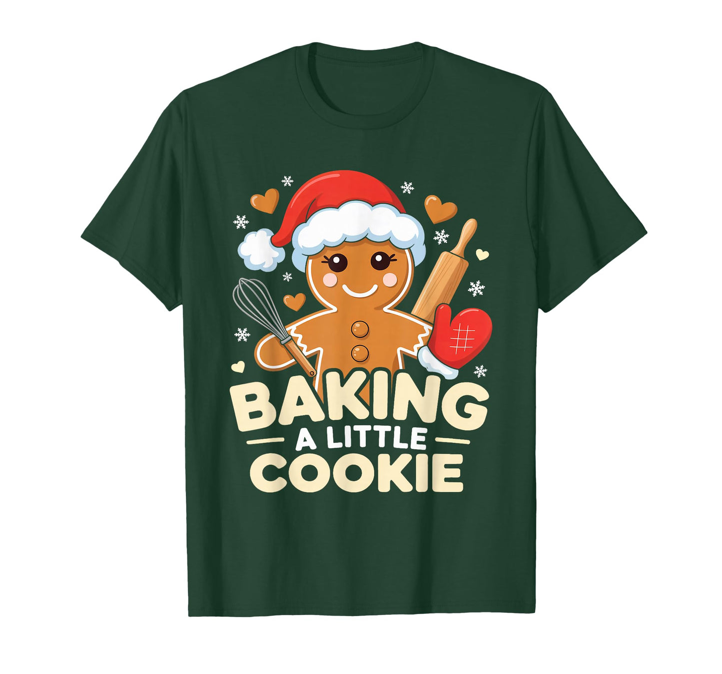 Baking A Little Cookie Christmas Pregnancy Baby Shower Mom T-Shirt