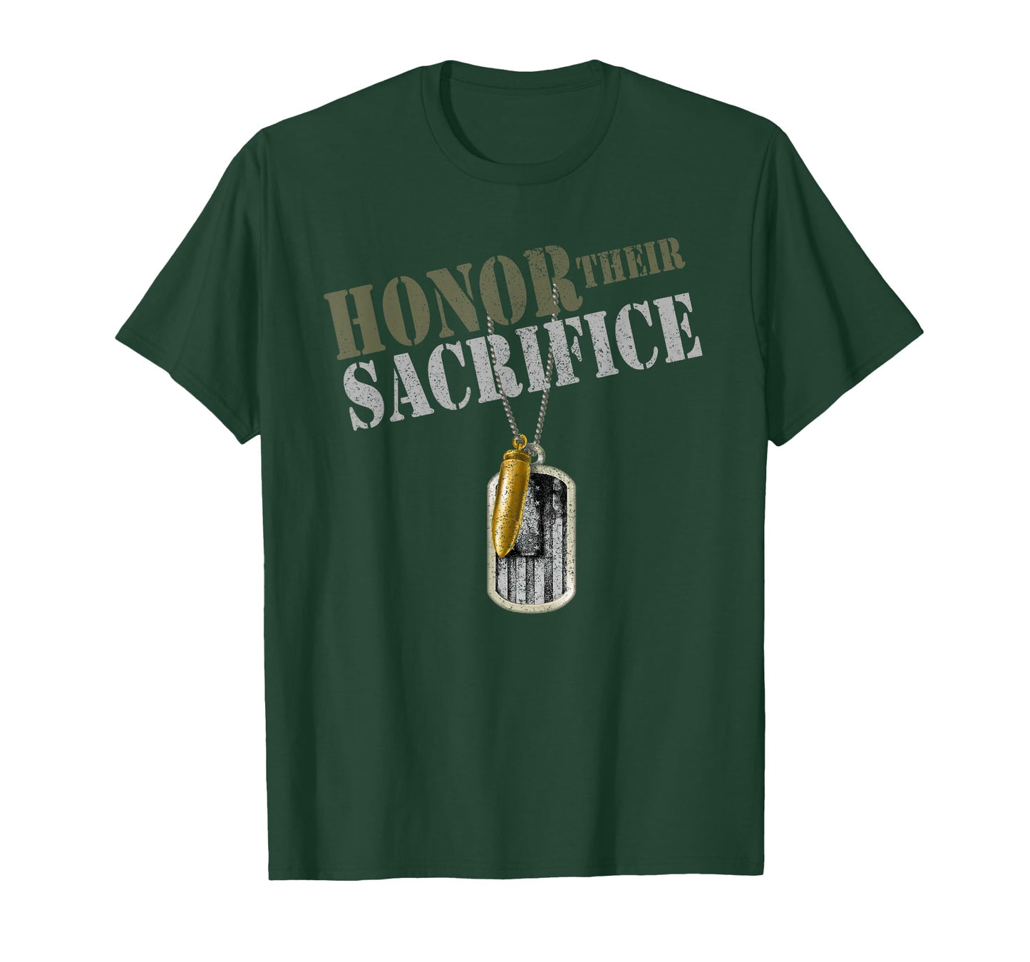 Honor Their Sacrifice Army Veteran Design T-Shirt