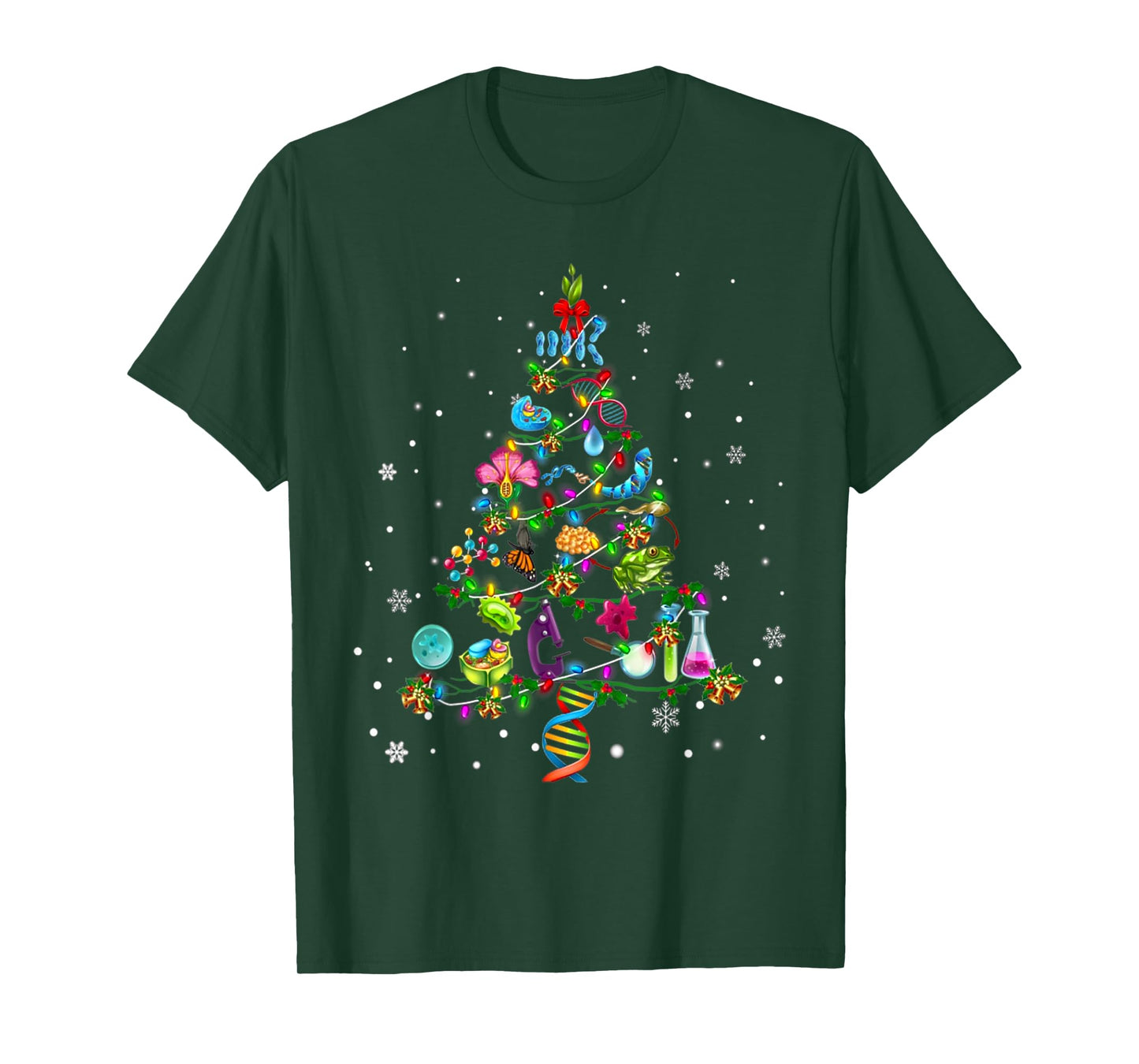 Cute Biology Christmas Tree Gift Decoration Xmas Tree T-Shirt