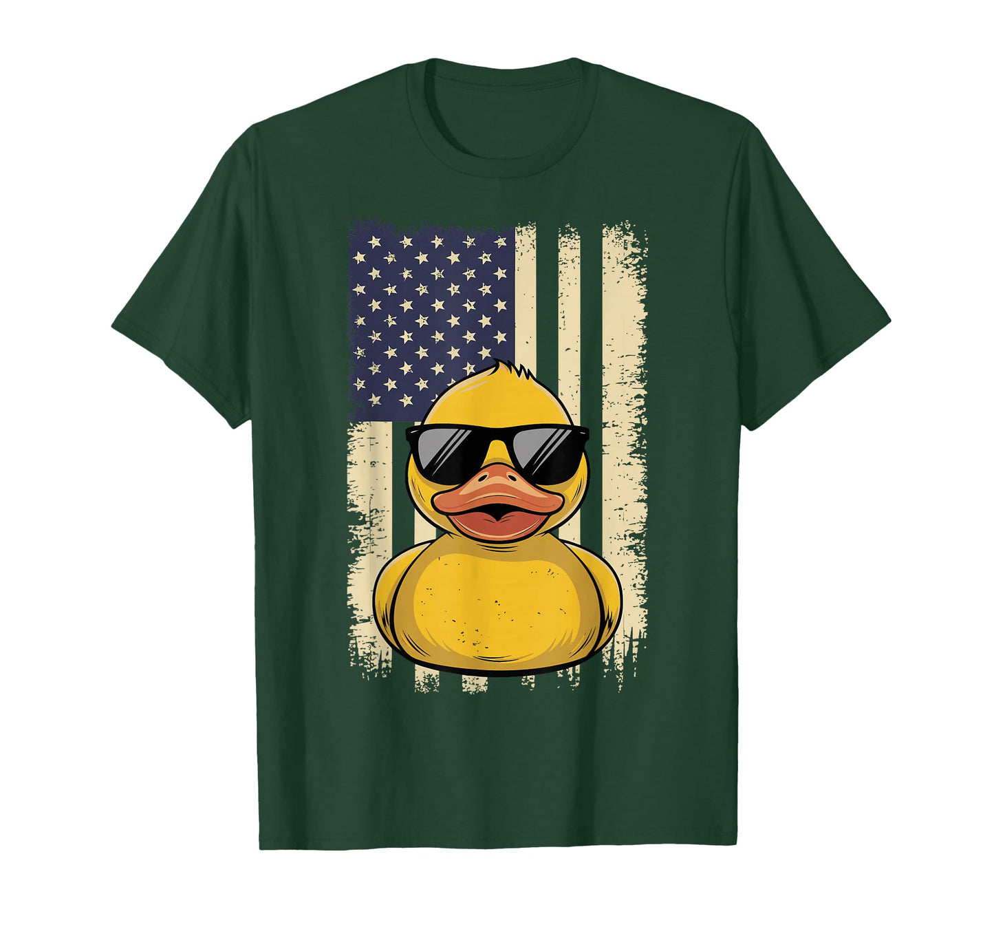 Rubber Duck USA Flag Independence Day Bath Duck T-Shirt
