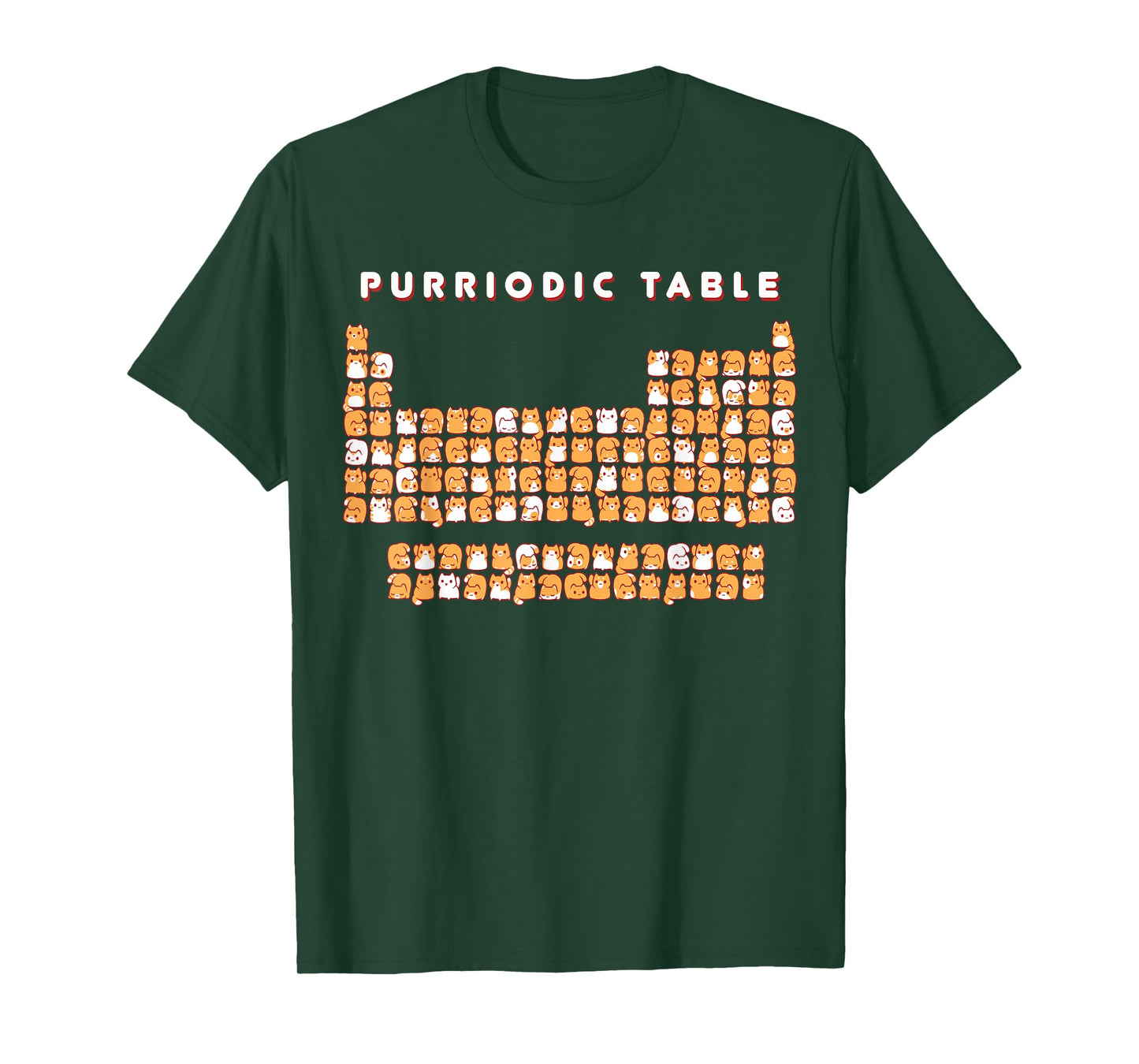 purriodic table cat funny T-Shirt for Men Women Girls Kids