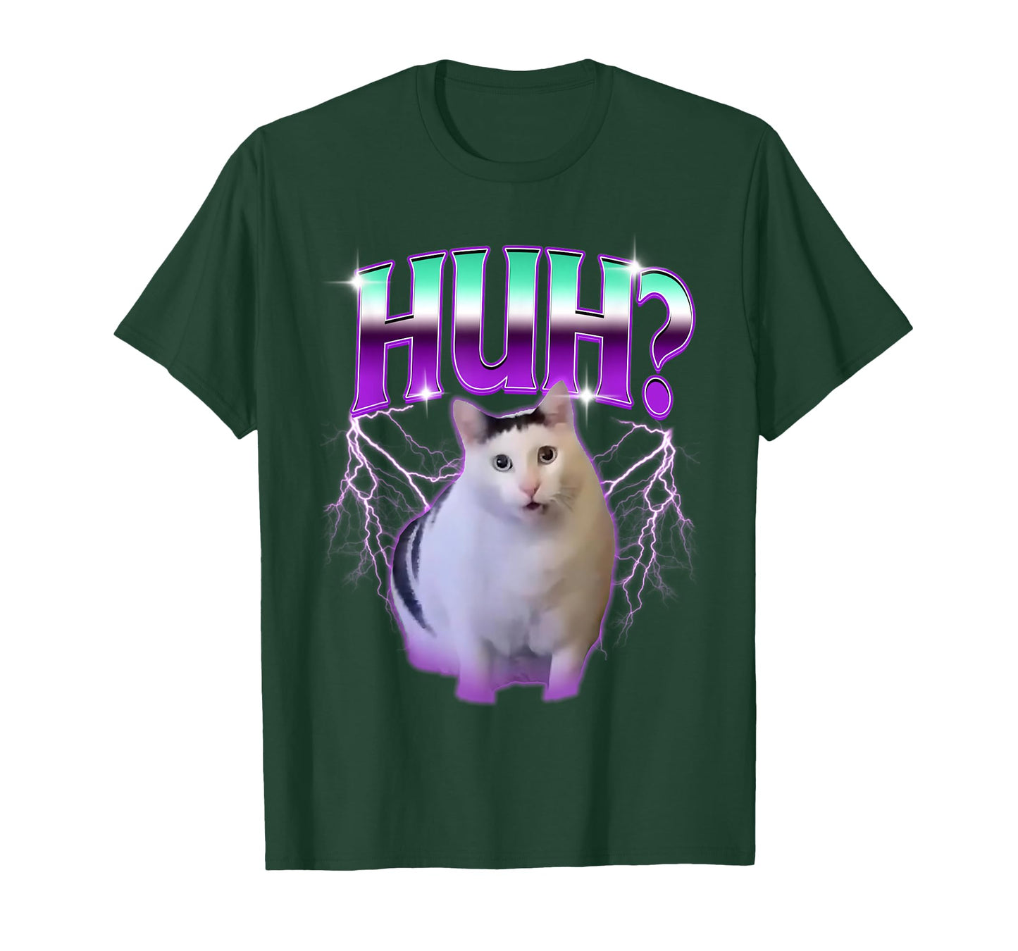 Huh Cat Meme Funny Cat Animals Lover For Men Women Kids T-Shirt