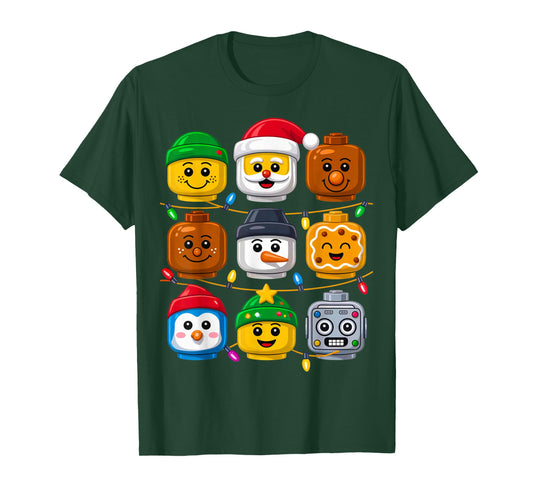 Christmas Building Crew Costume Master Builder Block Xmas T-Shirt