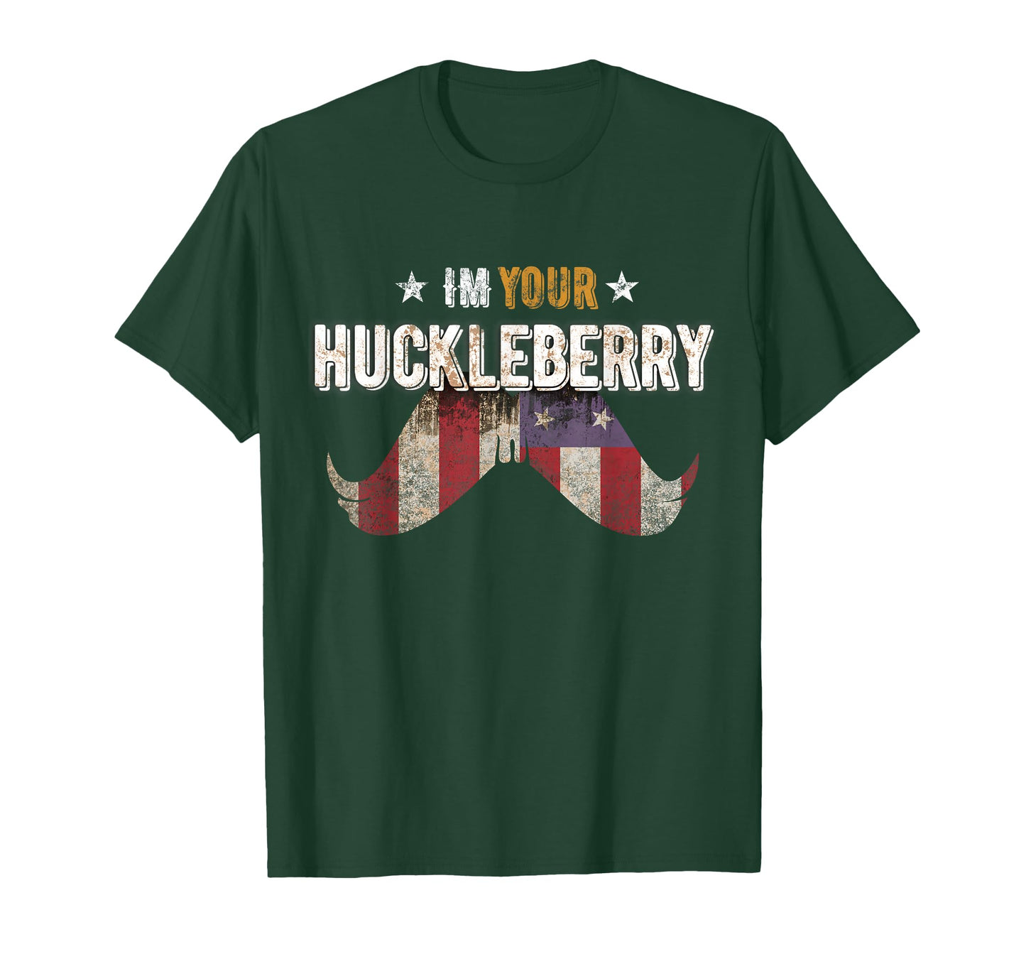 Im Your Huckleberry Vintage Retro Usa Mustache Movie Quote T-Shirt