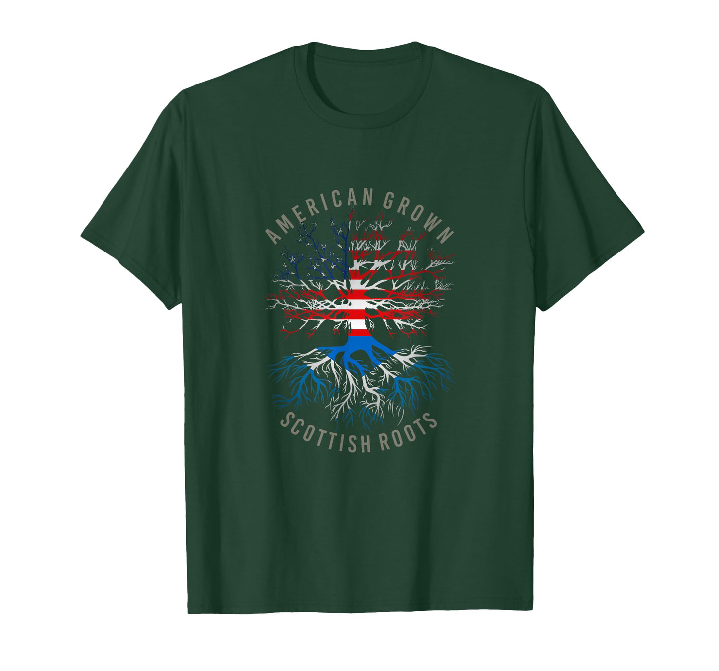 American Grown Scottish Roots USA Scotland Flag Heritage T-Shirt
