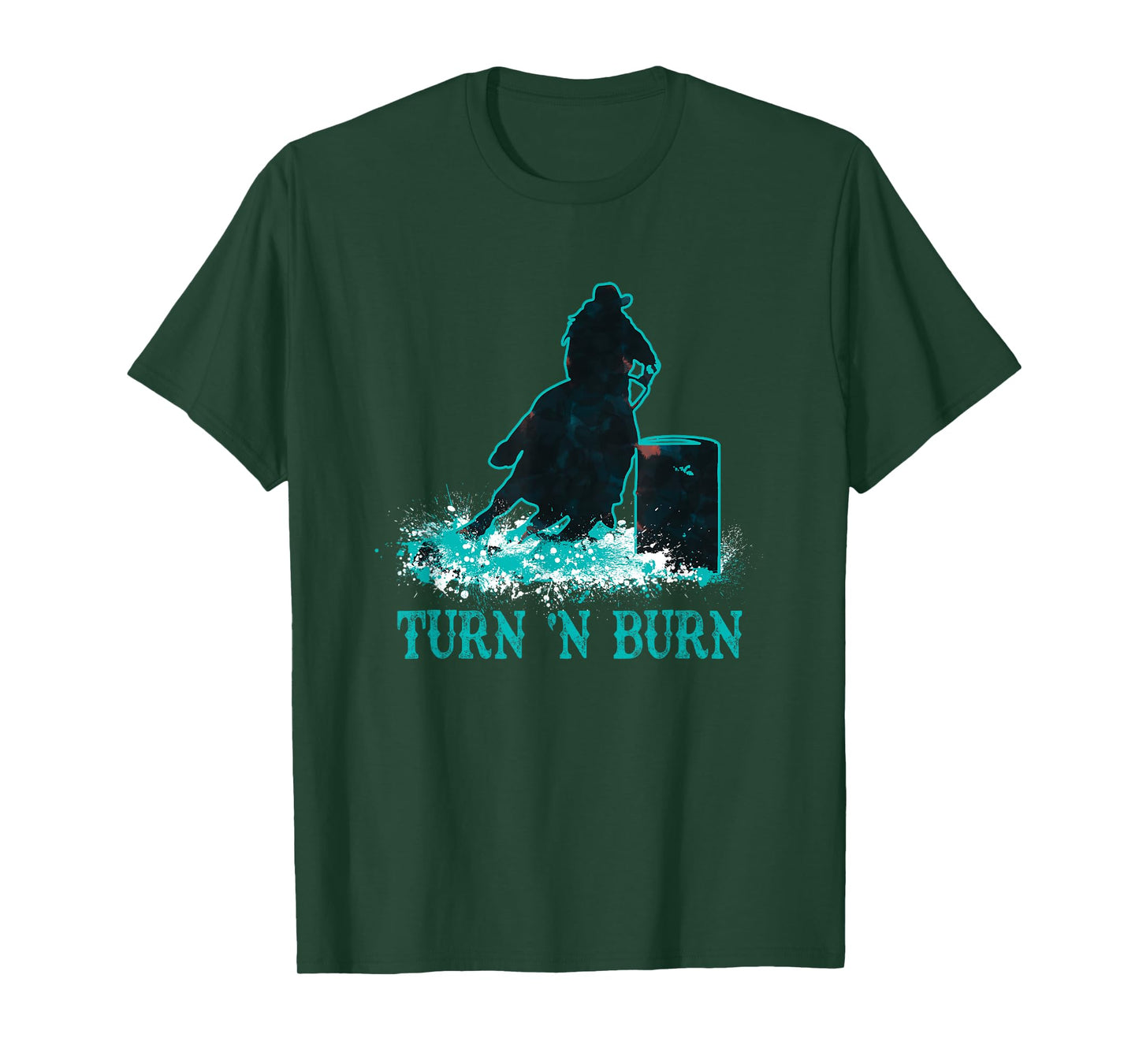 Barrel Racer Turn and Burn Barrel Racing Rodeo Cowgirl T-Shirt