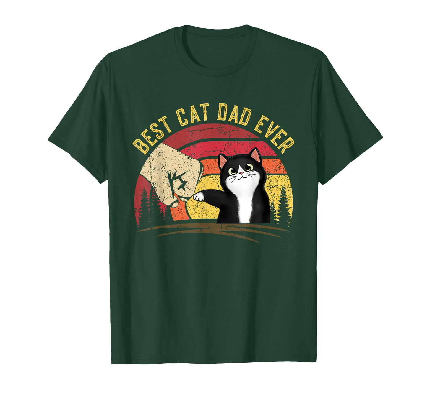 Cat Daddy Father's Day Cat Dad, Retro Best cat Dad Ever T-Shirt