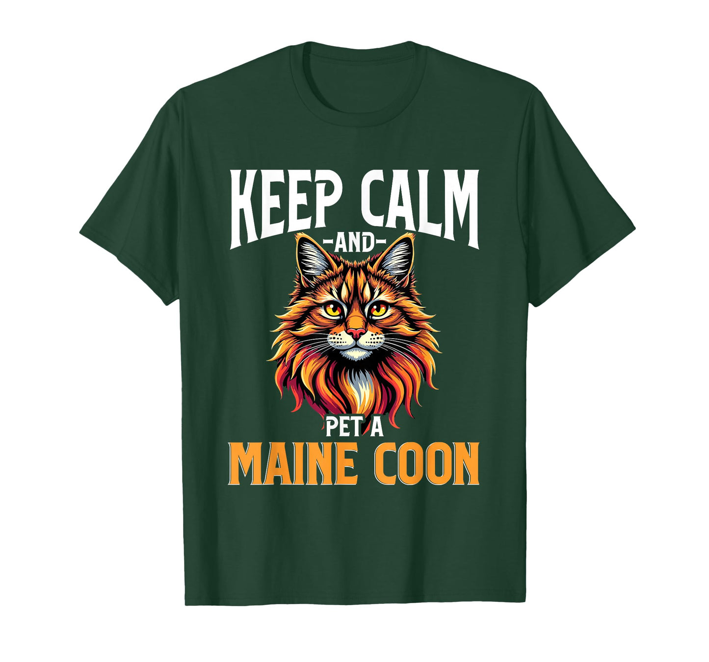 Maine Coon Cat Lover, Keep Calm and Pet A Maine Coon T-Shirt