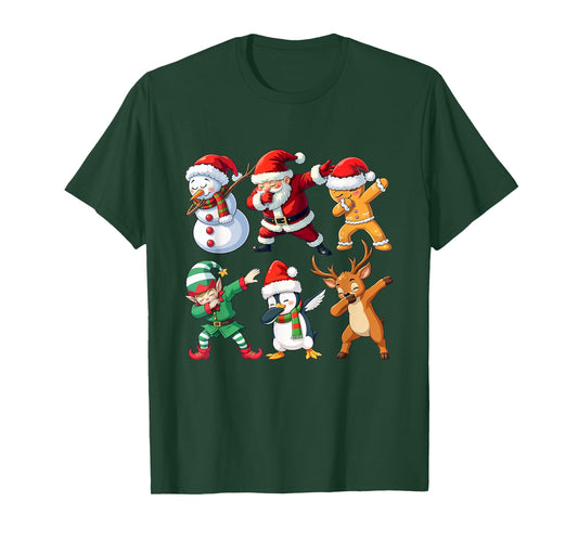 Dabbing Xmas Characters - Xmas Christmas Squad T-Shirt