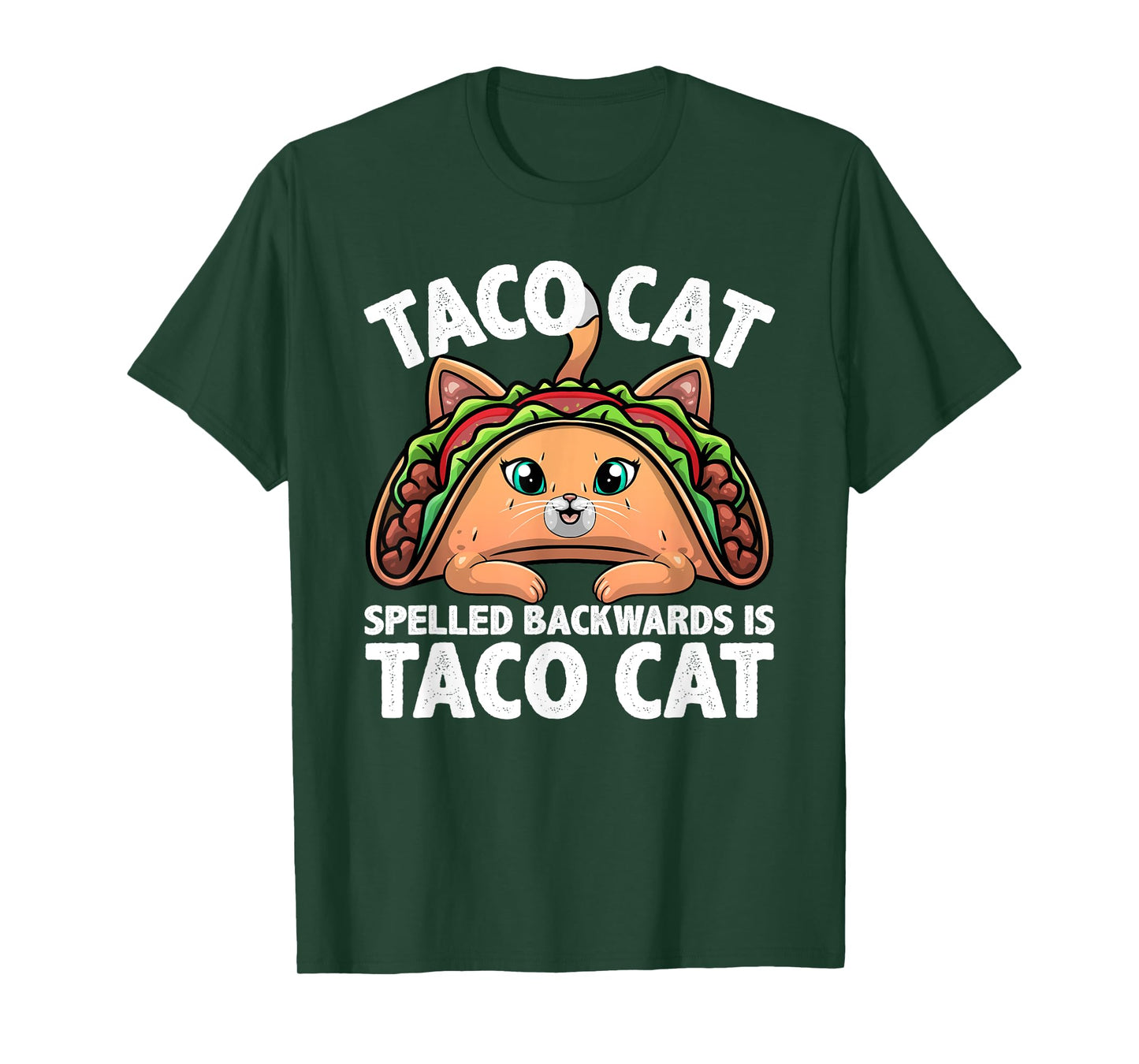 Cute Taco Cat Design For Men Women Kids Taco Mexican Food T-Shirt