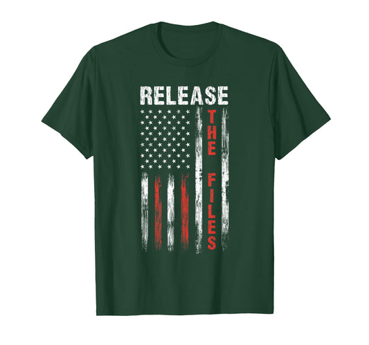 Release The Files Distressed American Flag T-Shirt