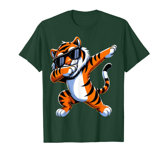 Dabbing Tiger Sunglasses Tiger Animal T-Shirt
