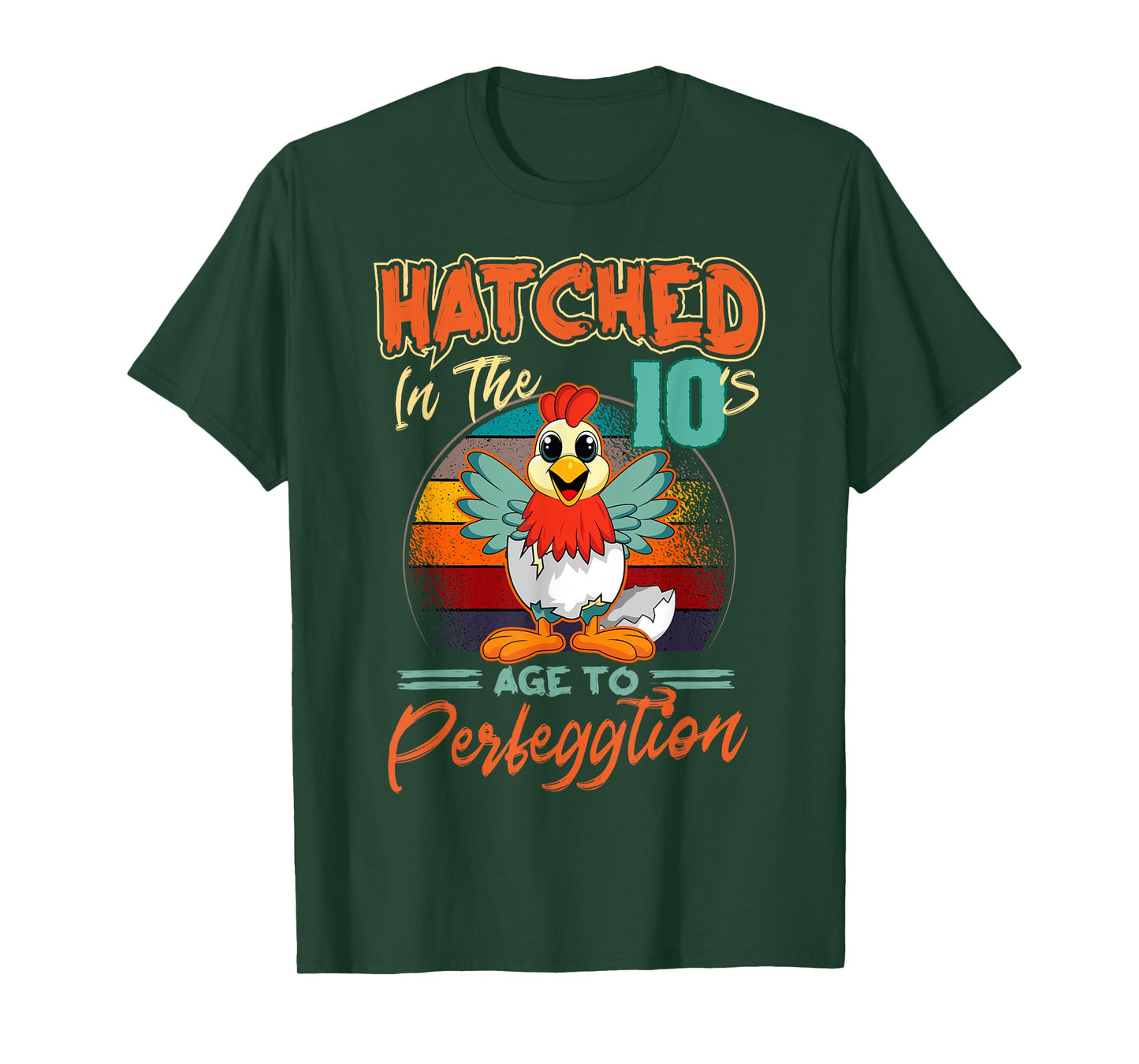 Chicken 10th Birthday Perfeggtion Chick Barnyard Farm Barn T-Shirt