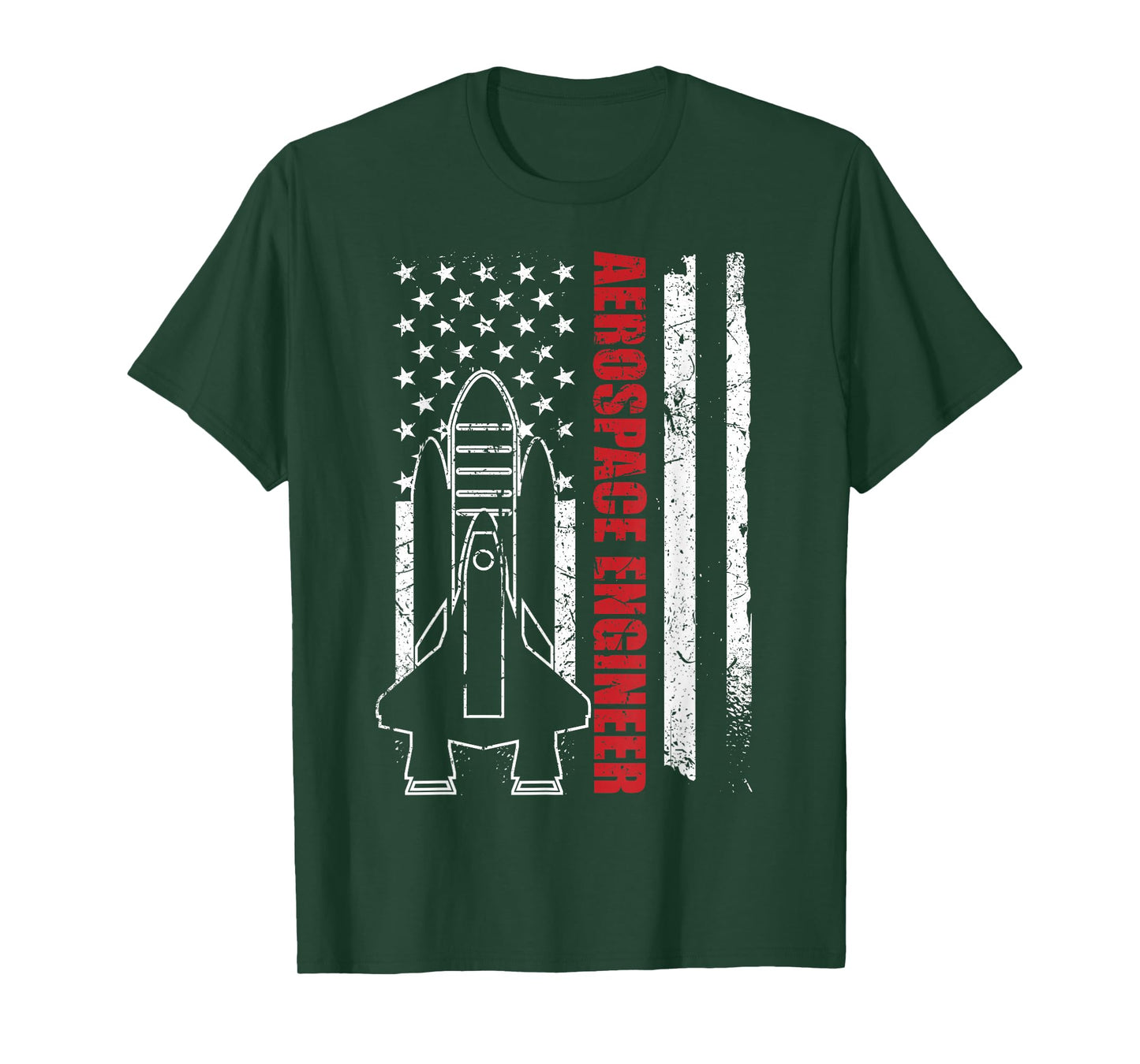 Vintage USA Aerospace Engineer American Flag T-Shirt