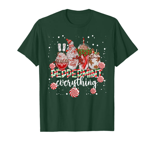 Christmas Peppermint Everything Coffee Chocolate Mocha Xmas T-Shirt