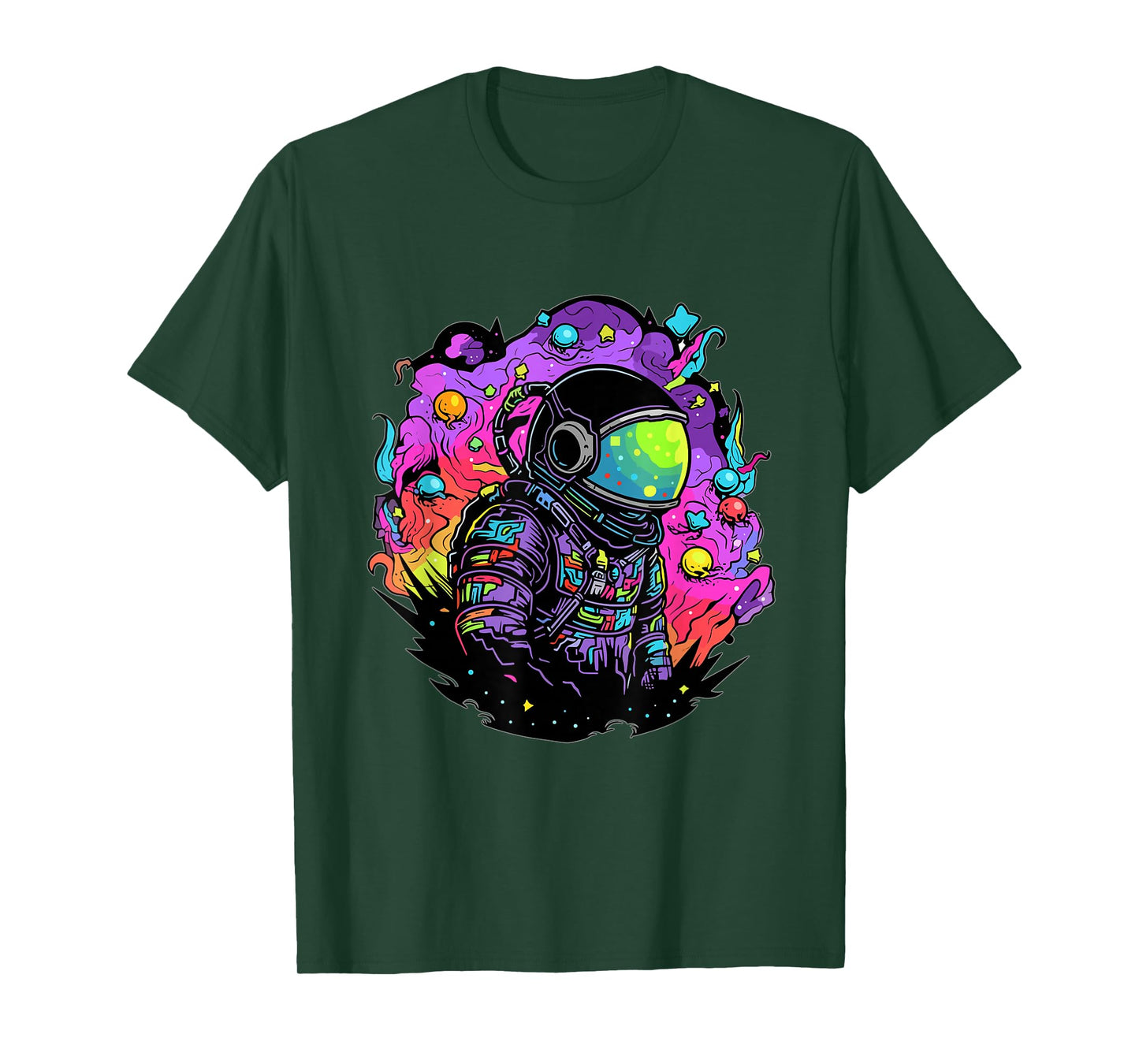 Trippy Astronaut Psychedelic Spaceman Traveler EDM T-Shirt