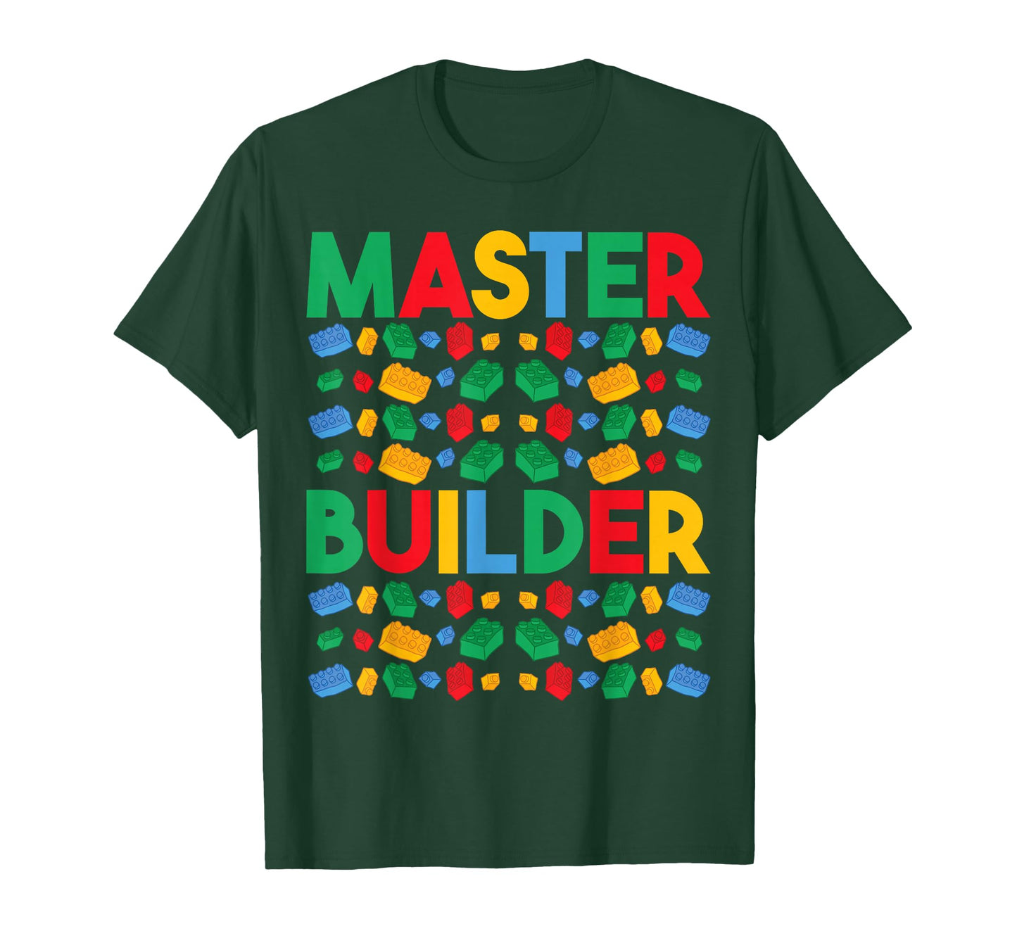Master Builder Funny Building Blocks Gifts For Boys Kids Men T-Shirt
