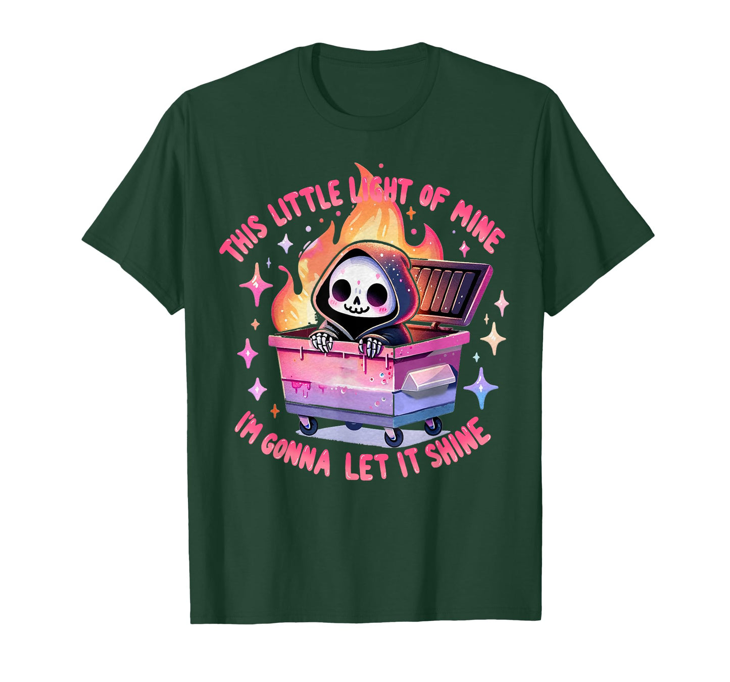 Funny Groovy This Little Light-of Mine Lil Dumpster Fire T-Shirt
