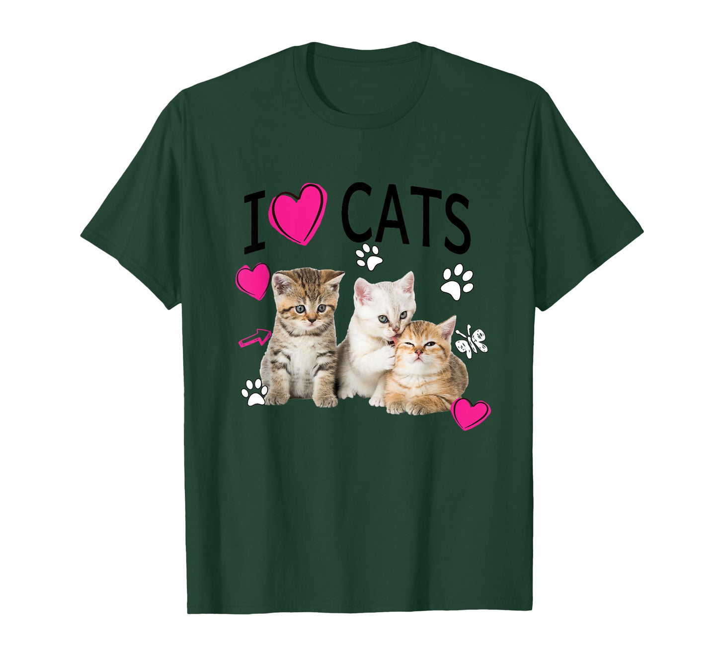 I Love Cats Desing | Cat lover Tee I love Kittens Gift Idea T-Shirt