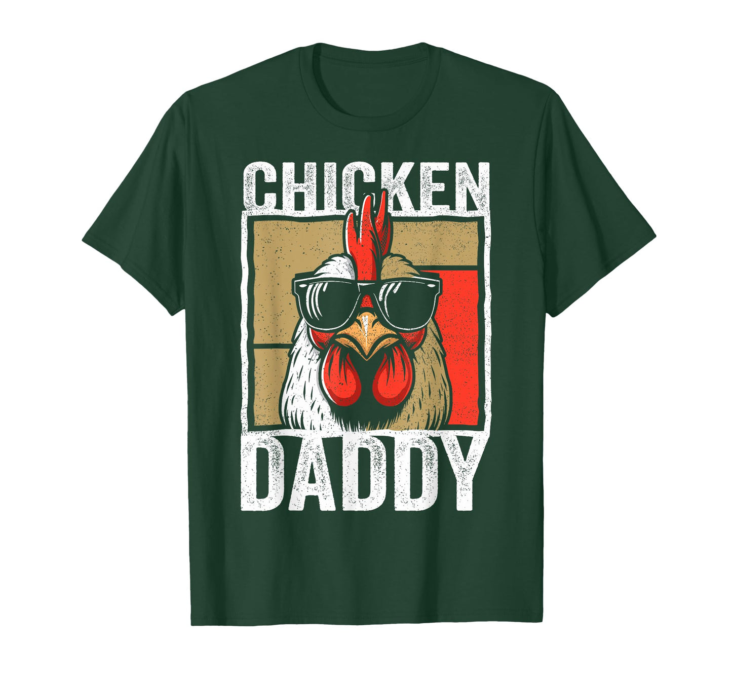 Chicken Daddy Rooster Farmer Funny Fathers Day For Men T-Shirt