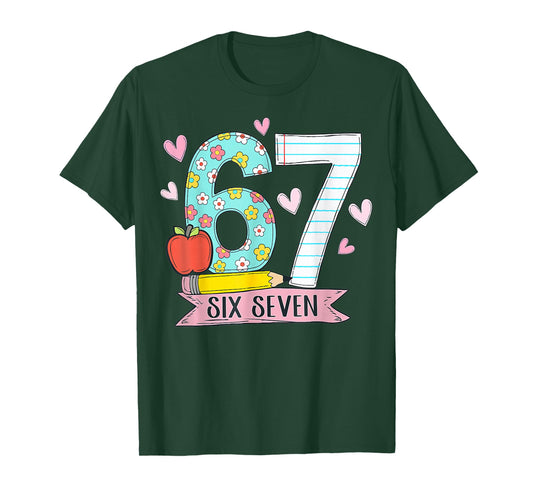 67 Shirt for Teachers 67 Meme Women Teacher Six Seven T-Shirt