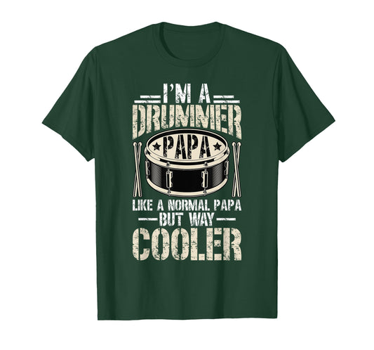 I'm A Drummer Papa Drum Papa Drummer Papa Grandpa T-Shirt