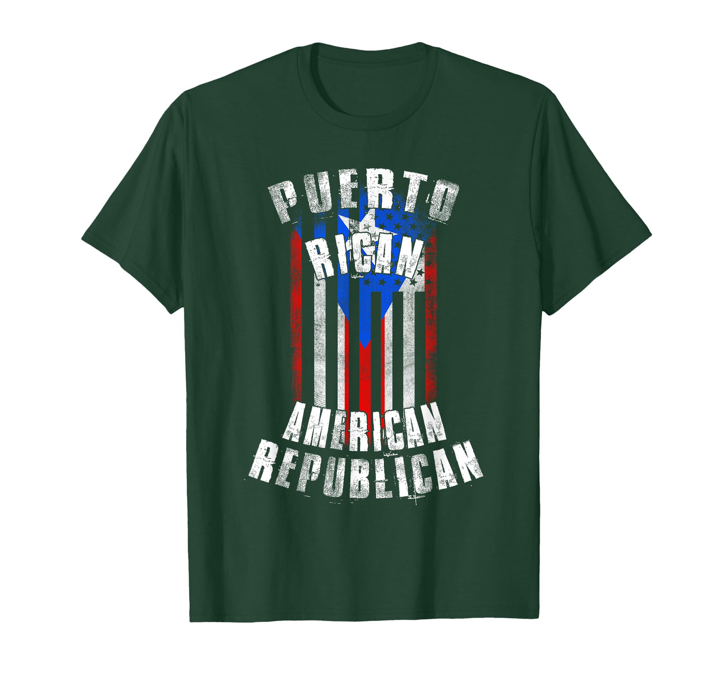 Puerto Rican American Republican - Puerto Rico and USA Flag T-Shirt