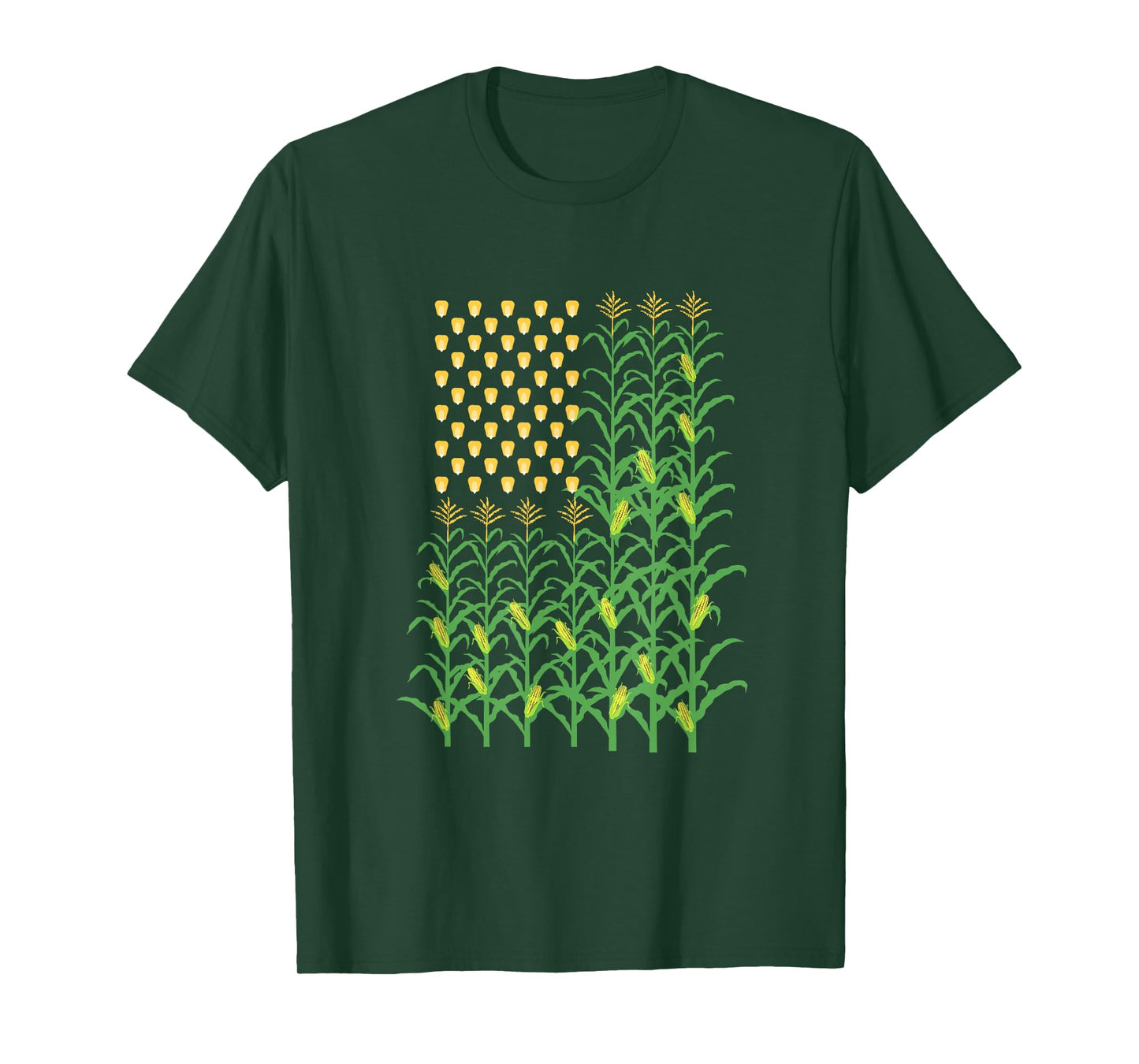 Corn Farmer - American Flag Crop Farmers Farm Farming Gift T-Shirt