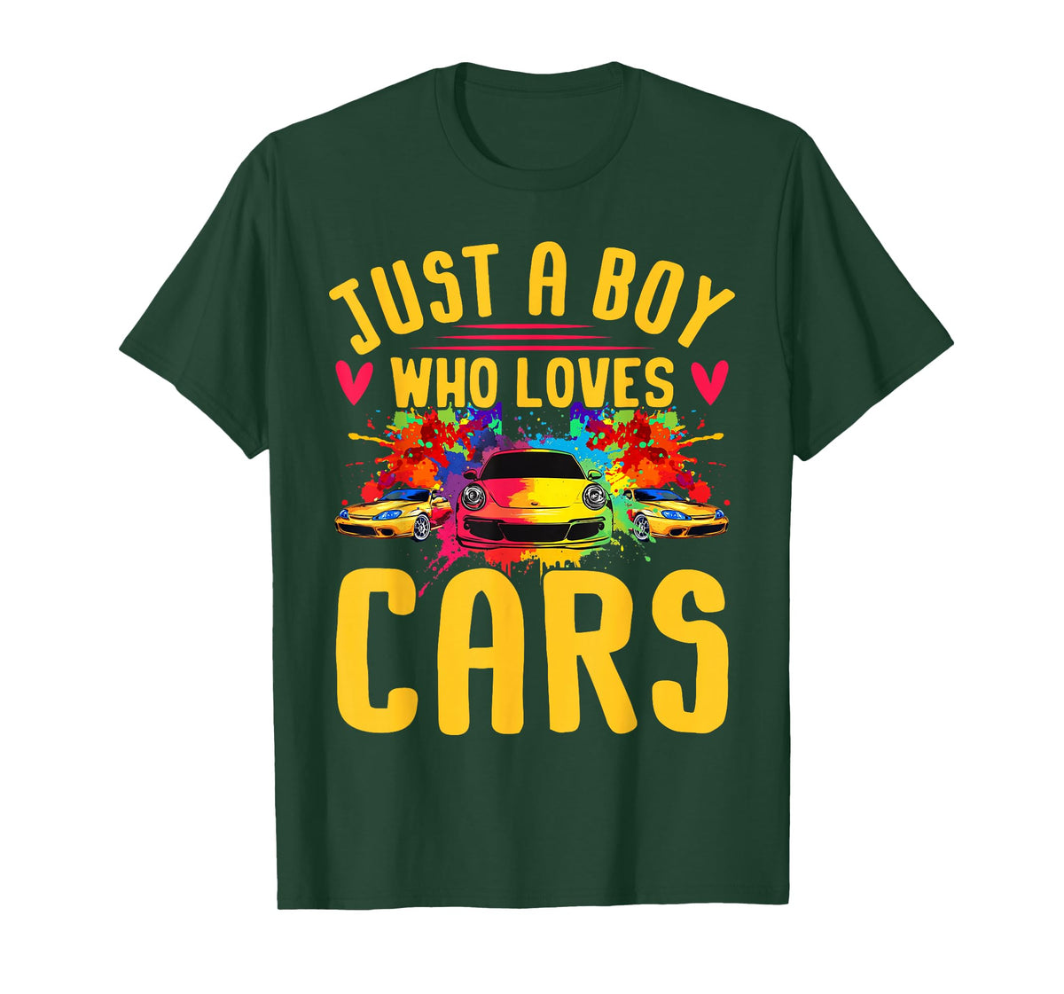 Just a Boy Who Loves Cars - Cool Sleek Sports Car Enthusiast T-Shirt