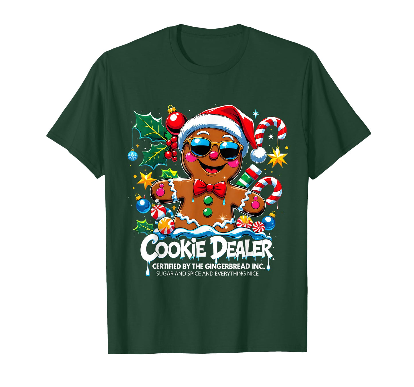Cookie Dealer Funny Gingerbread Christmas Art T-Shirt