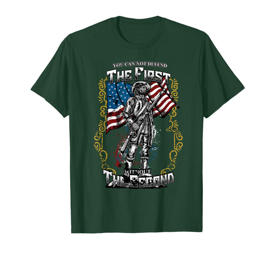 Protect the 2nd Amendment - American Flag Military Gift T-Shirt