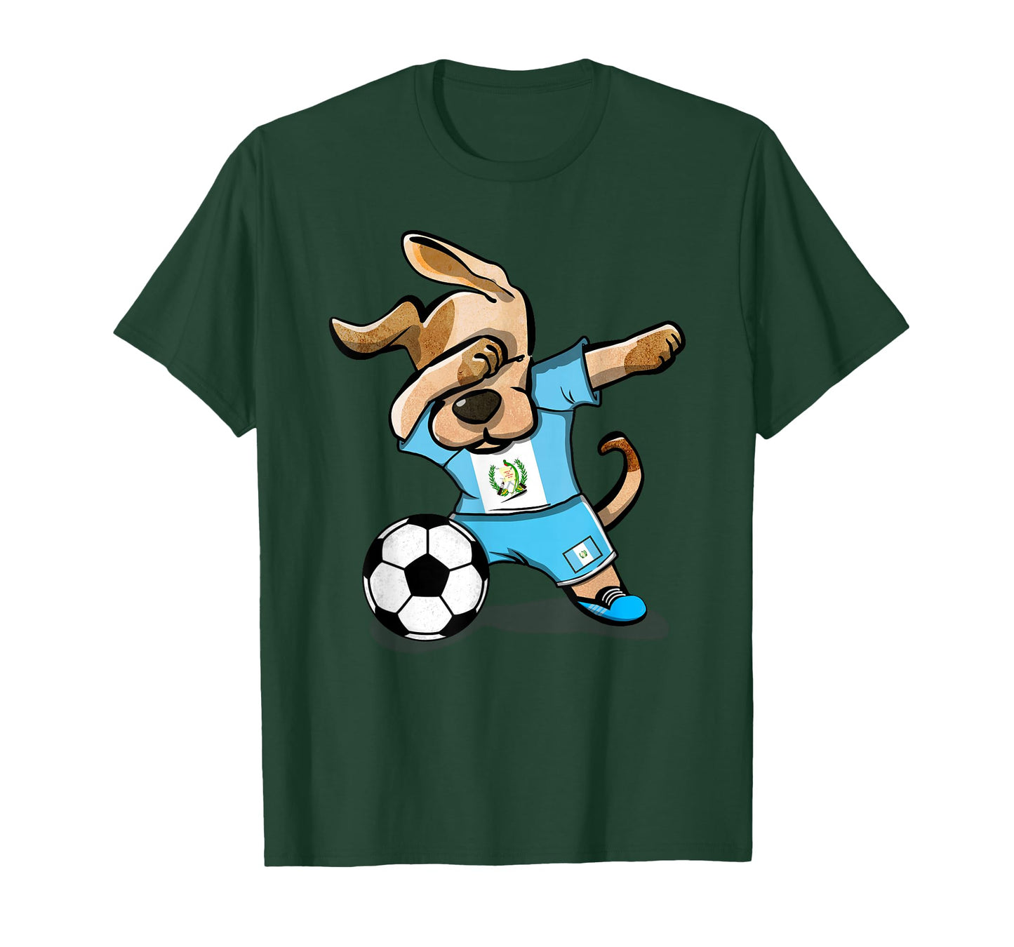 Dabbing Dog Guatemala Soccer Guatemalan Flag Football Lovers T-Shirt