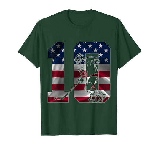NUMBER 10 YEARS ICE HOCKEY 10TH BIRTHDAY T-Shirt