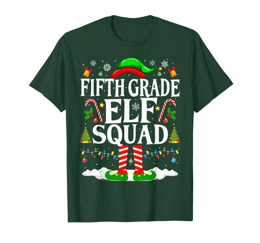 5th Grade Elf Squad Xmas Funny Christmas Fifth Grade Elf T-Shirt