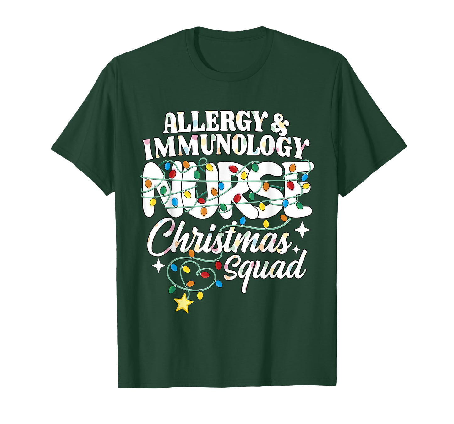 Allergy & Immunology Nurse Christmas Squad Allergy Nursing T-Shirt